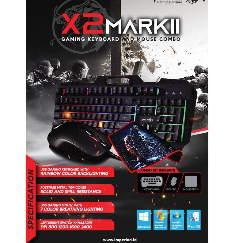 Paket Mouse keyboard bundle gaming Imperion X2 Mark II - X2 Mark2 Imperion