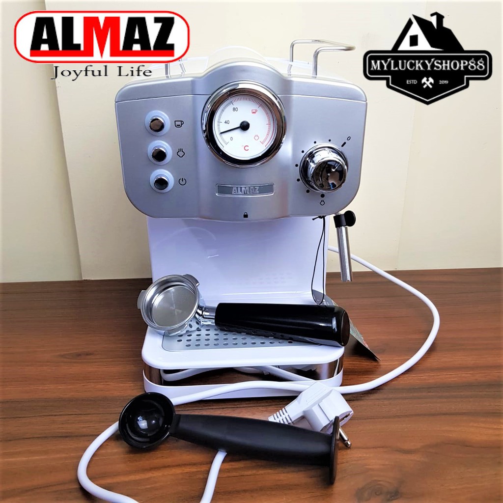 Mesin Kopi Almaz ACM5033.M Metalic White Naked Porta ACM 5033 M