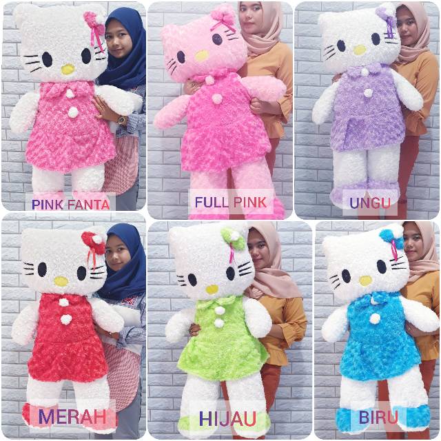 Boneka hello kitty jumbo 1 meter + [ukir nama]