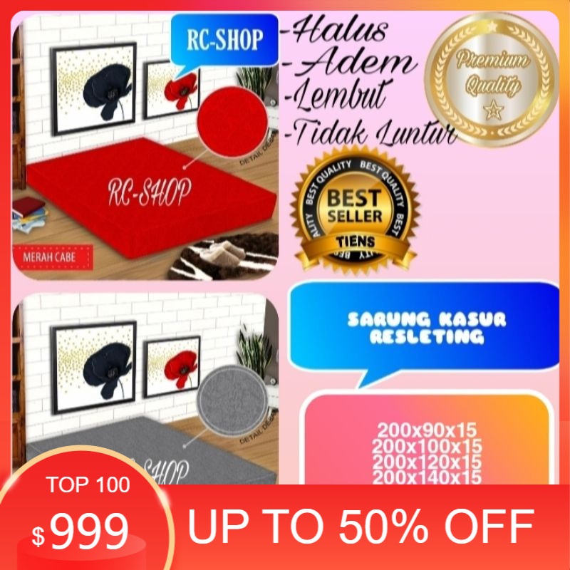 TERMURAH Cover/sarung kasur busa resleting,Sarung Kasur Inoac tebal15 cm