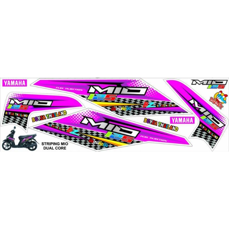 Striping Variasi Mio Z / Mio M3 - Mio 125 Stiker Sticker Skotlet Motor / List Body Motor Variasi Tha