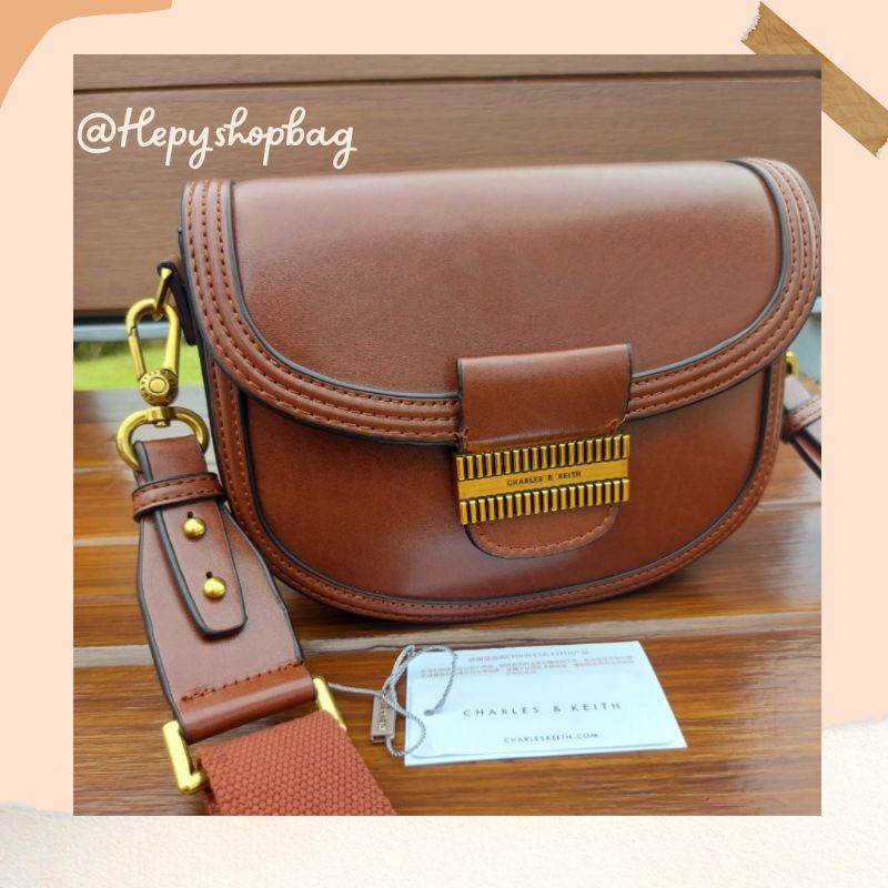 Tas Wanita Bahu Selempang Import Branded C*K Saddle Bag Original Factory Outlet Free Box n Paperbag