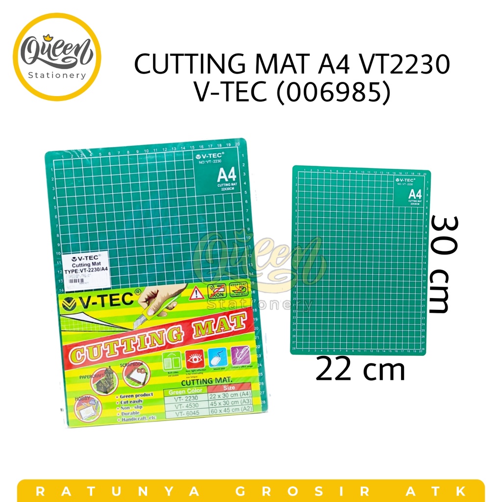 

1 PCS CUTTING MAT A4 VT2230 V-TEC / ALAS POTONG (006985)