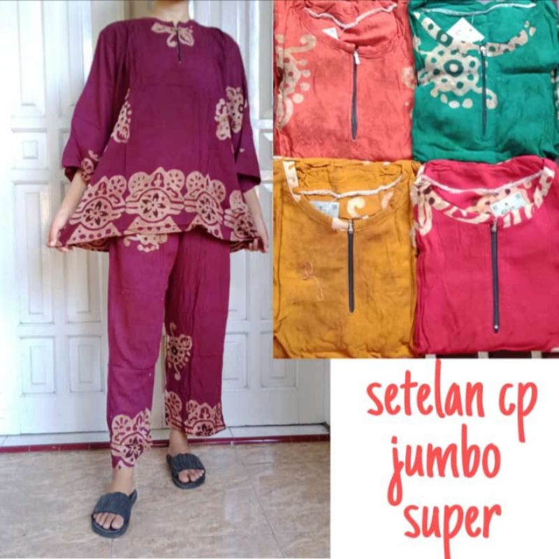 stelan dewasa cp jumbo cap batik pekalongan