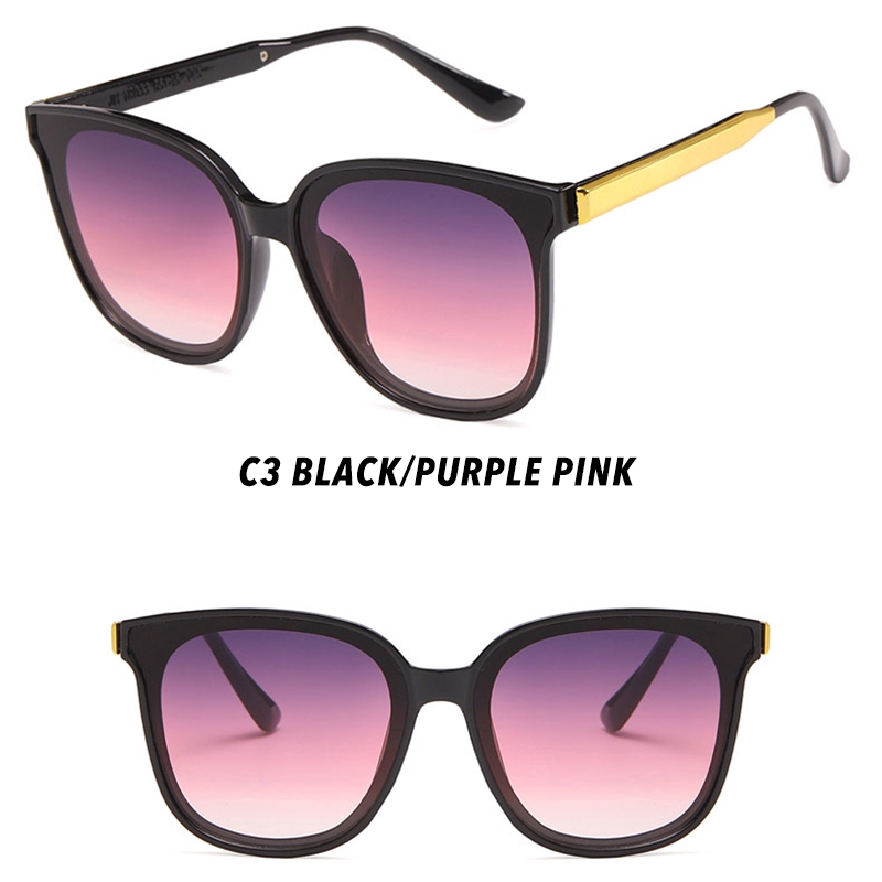 (YUZHU) Bayar di Tempat Korean Fashion Mata Kucing Wanita Kacamata Hitam Candy Color Sunglasses