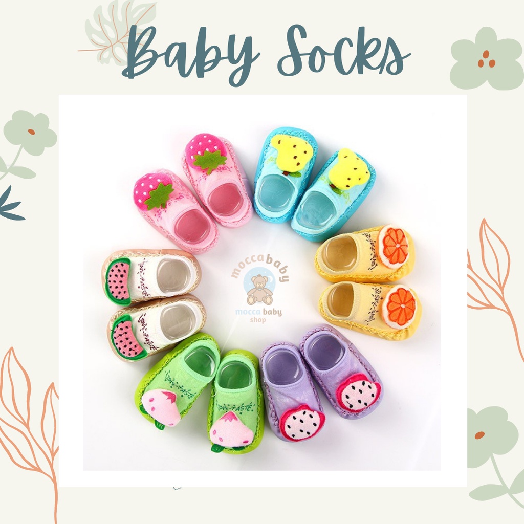 MBSS SEPATU PREWALKER ANTI SLIP BAYI KARAKTER ANIMAL CUTE / SEPATU KAOS KAKI KOREA FASHIONABLE / tutty fruitty