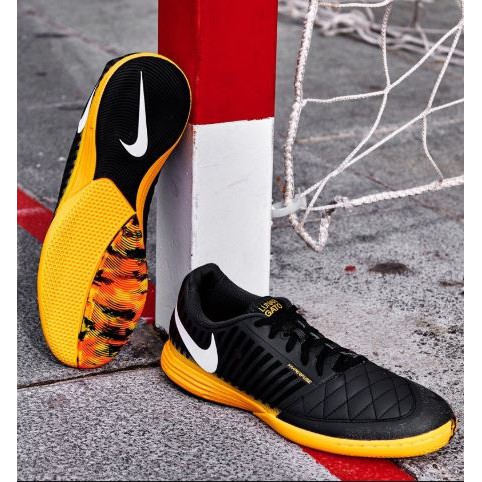 SEPATU FUTSAL NIKE LUNAR GATO 2 IC DARK SMOKE GREY WHITE