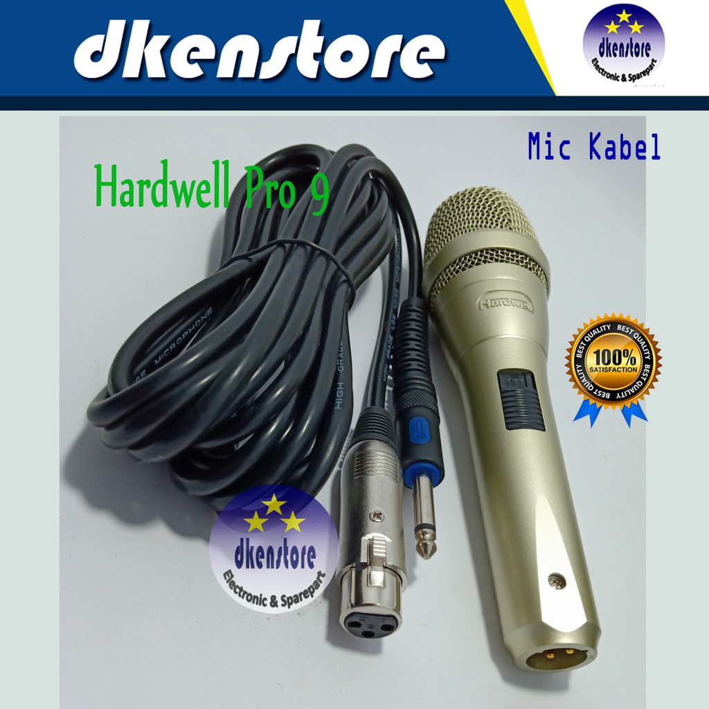 Mic Kabel Hardwell Pro 9 ORIGINAL premium sensitif tidak sember
