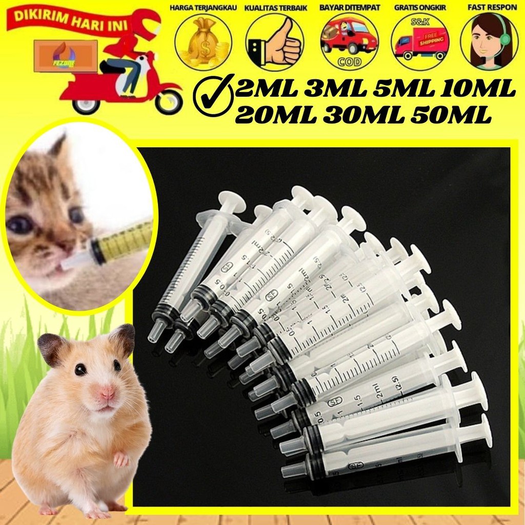 Alat Suntik Spuit Syringe Suntikan Kucing Pipet Hewan Ternak Dll FEZONE