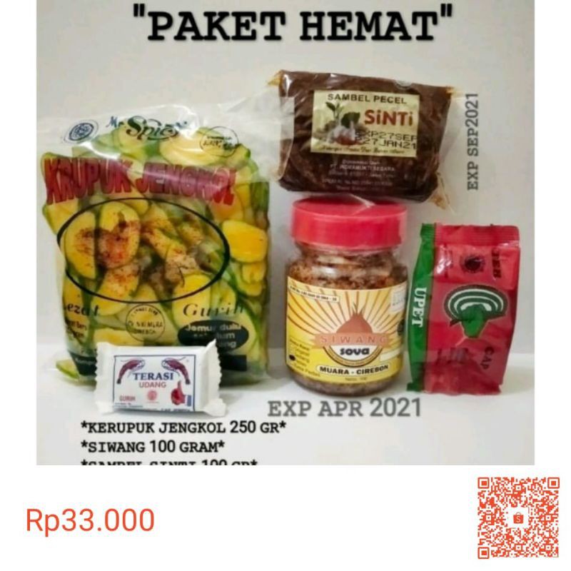 

paket hemat Krupuk jengkol bawang goreng sambal Sinti