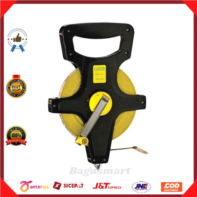 Krisbow Meteran Gulung 50/100 M/meteran gulung praktis/meteran