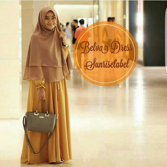 EXLUSIVE Gamis syari murah Belva Dress set PALING MURAH