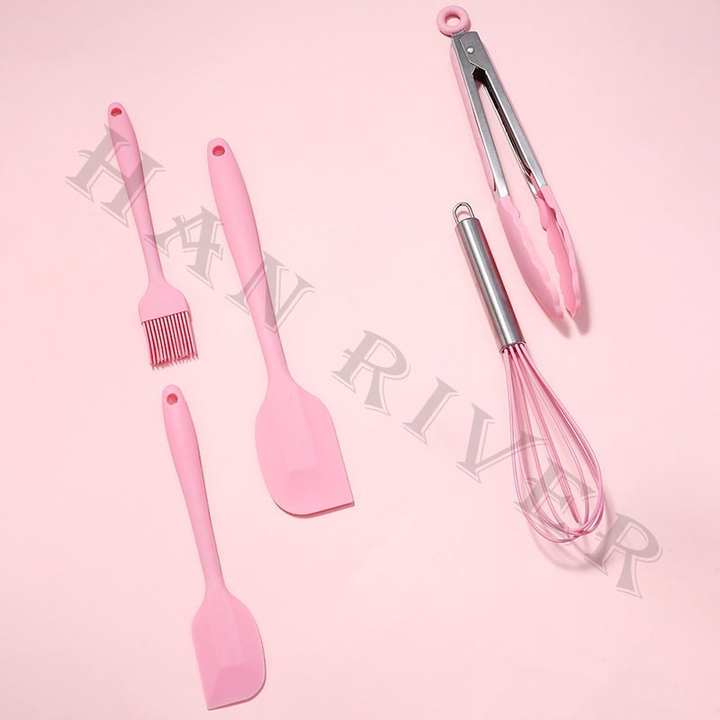 Set Spatula Sutil Alat Masak Silikon Tahan Panas 5 pcs