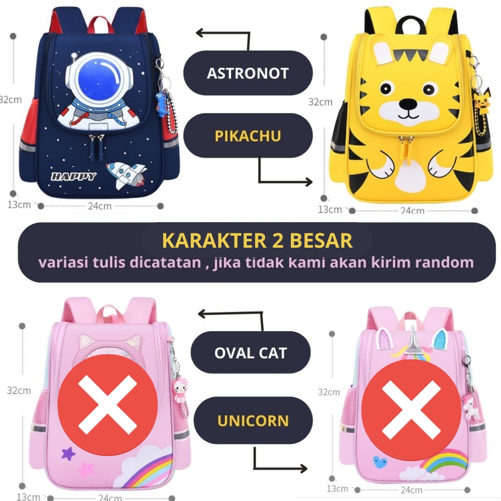 Tas Sekolah Anak Perempuan Tas Ransel Anak Tas Import TK SD SMP SMA SMK Tas Fashion Backpack Wanita Pria