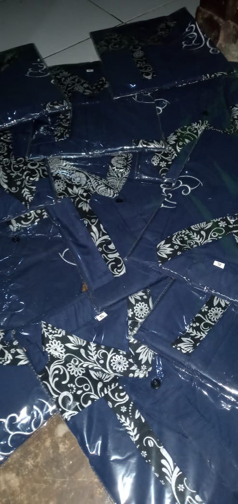 Baju Koko Kombinasi Batik Pekalongan Cowo Muslim Cowok Dewasa Lengan Pendek Pria Gus Azmi Laki Laki