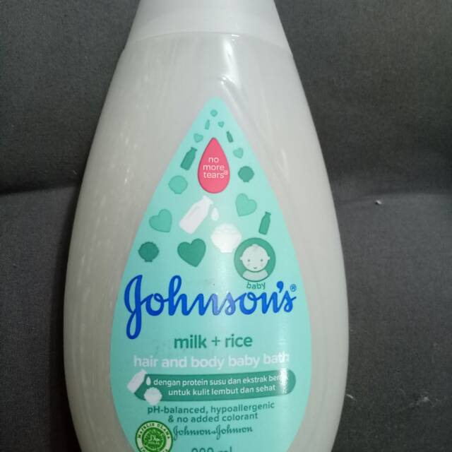 Johnson's hair &amp; baby bath milk + rice 200ml