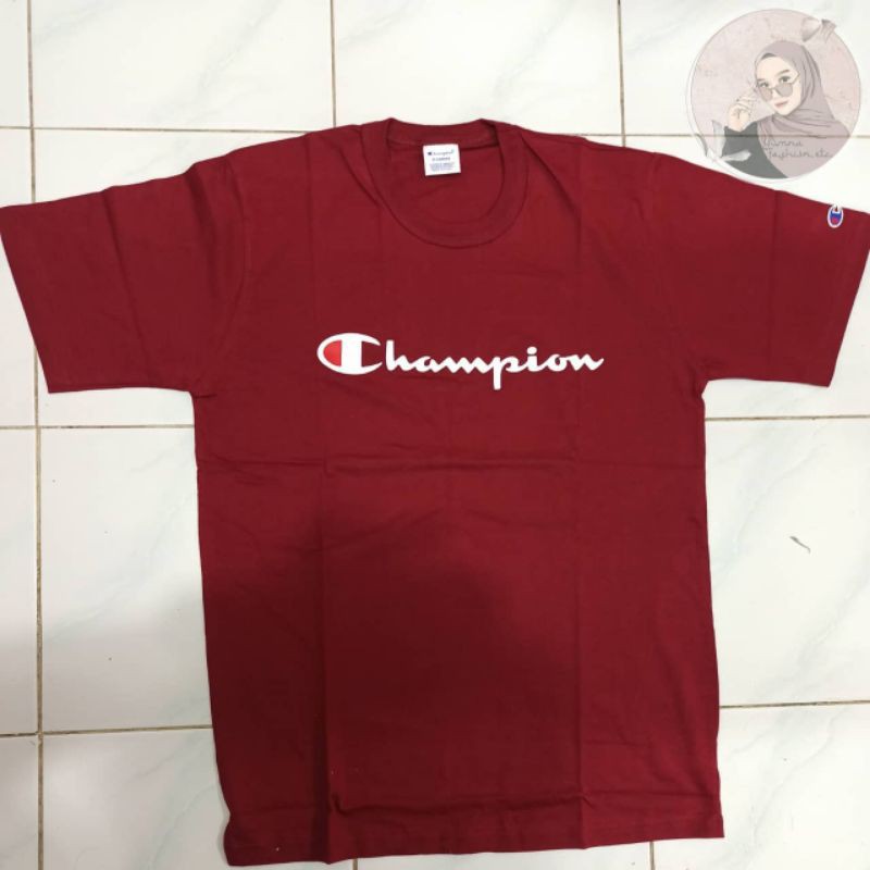 Kaos Champion Original Merah Maroon
