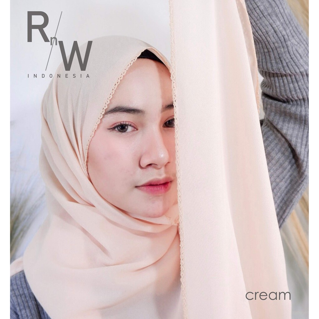 Pashmina Diamond Crochet - Tiara Shawl-Special Cream