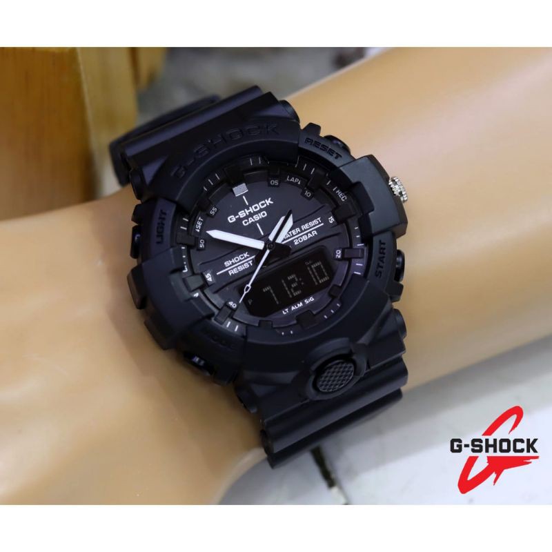 TERLARIS !!!! GSHOCK CASIO GA 800 DUAL TIME 2JARUM JAM TANGAN PRIA SPORT ANTI AIR FREE BOX