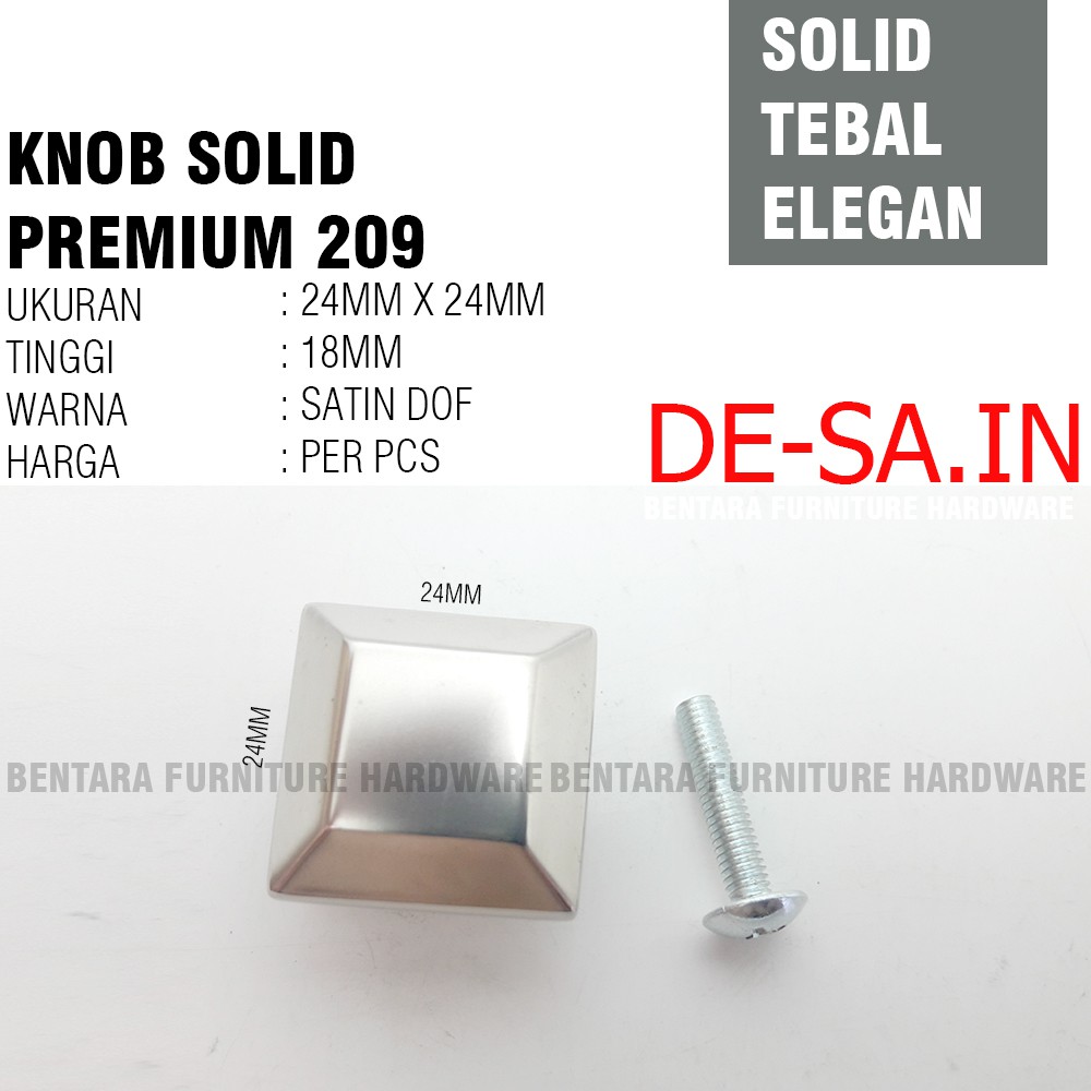 Knob Solid Premium 209 - Handle Tarikan Laci Pintu Kabinet Dapur