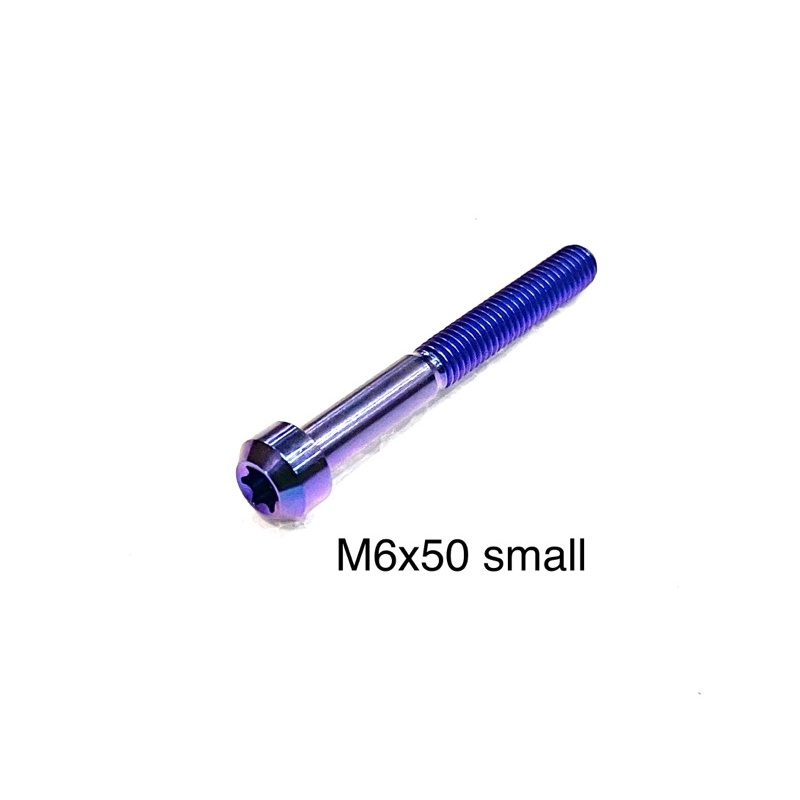 BAUT TITANIUM M6X50 M6 X 50 SMALL HEAD TITANIUM BOLT M6X50 SMALL BAUT DRAT 10 PANJANG 5CM