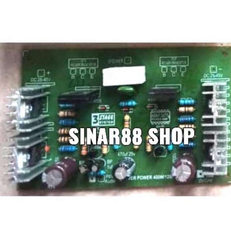 KIT RAKITAN  AUDIO POWER AMPLIFIER MONO 3 TINGKAT STAGE