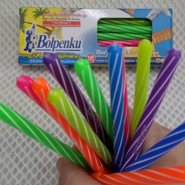 

Bolpoint lilin murah tinta warna hitam isi 12 pc