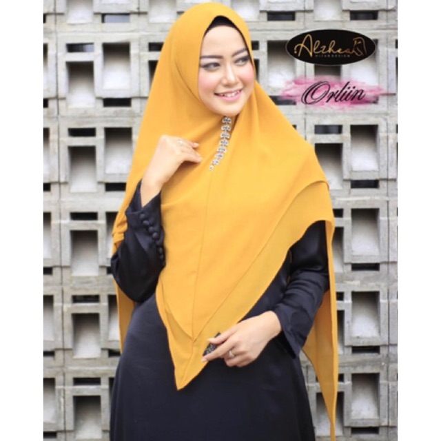 ALZHEA Hijab Instant Premium - ORLIN KHIMAR Sifon Ceruty - Hijab Syar'i Hoddy Plain Sifon Premium