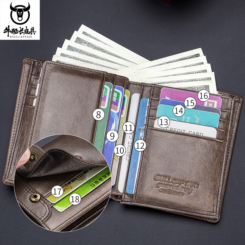 New Model DOMPET PRIA KULIT ASLI Bullcaptain Leather P46-3