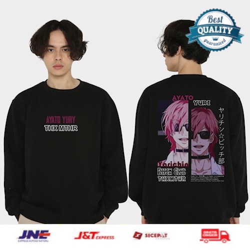 crewneck custom motif anime ayato yuri pria wanita distro keren