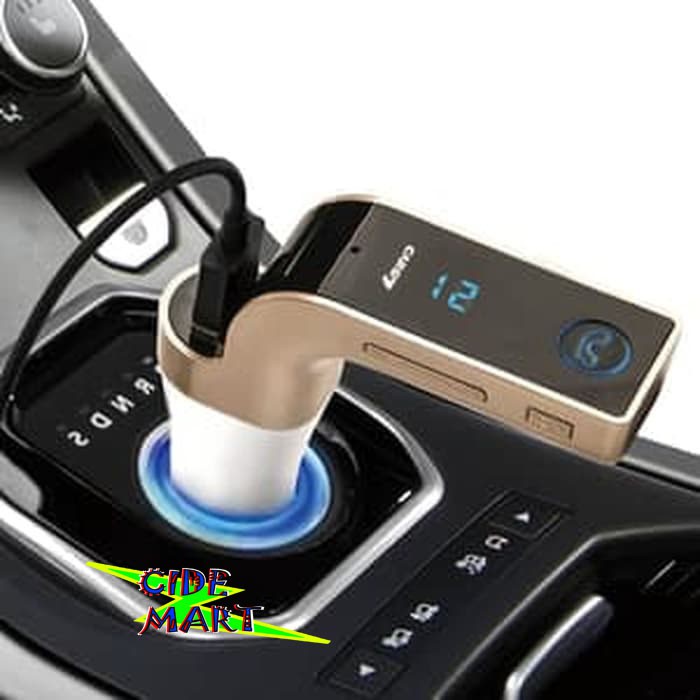 [BISA COD] CAR G7 CHARGER FM TRANSMITTER BLUETOOTH CHARGER MOBIL AUX MP3 USB LCD / CAR G7