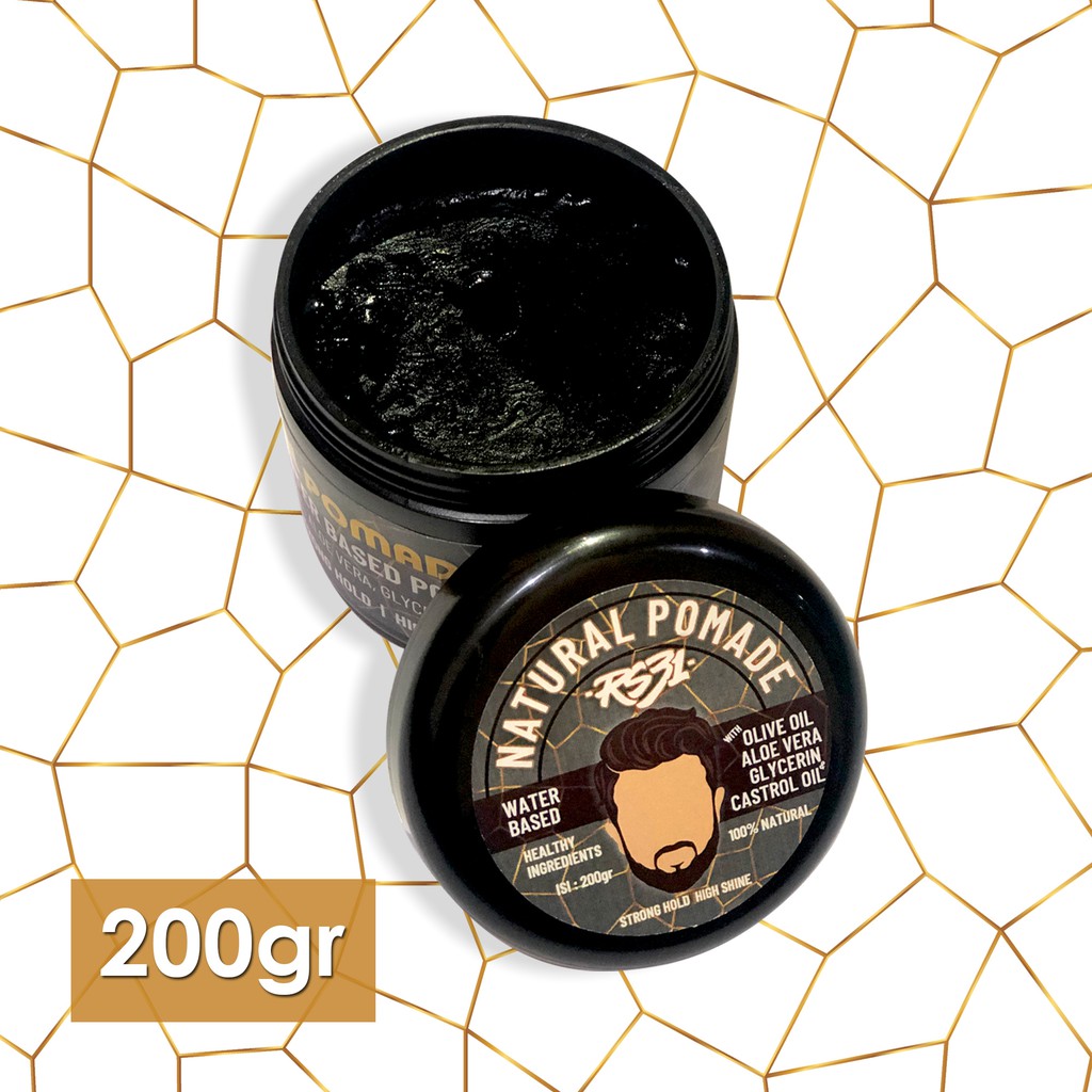 Pomade Alami dari RS31 isi 200 gr  water based pomade untuk tampilan klimis berkilau sepanjang hari.