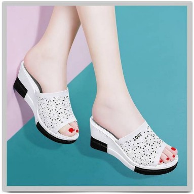Us 74 Sandal Wedges Laser Untuk Wanita
