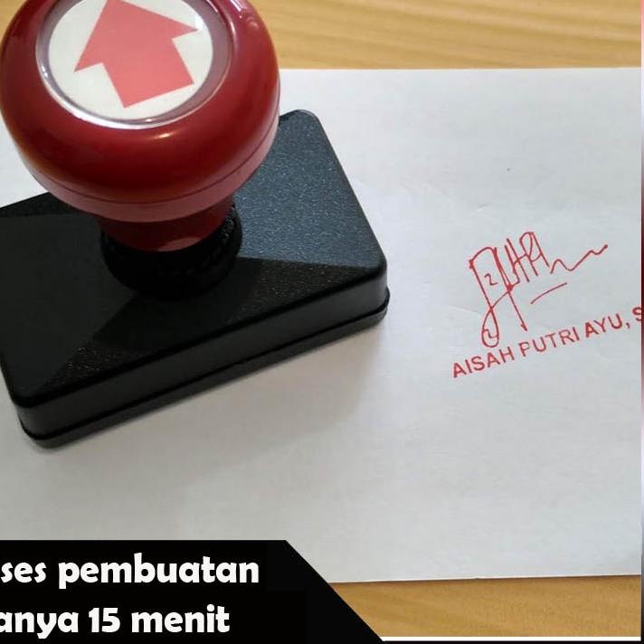 

Update - Stemple tanda tangan, stempel flash kotak satu warna ✔