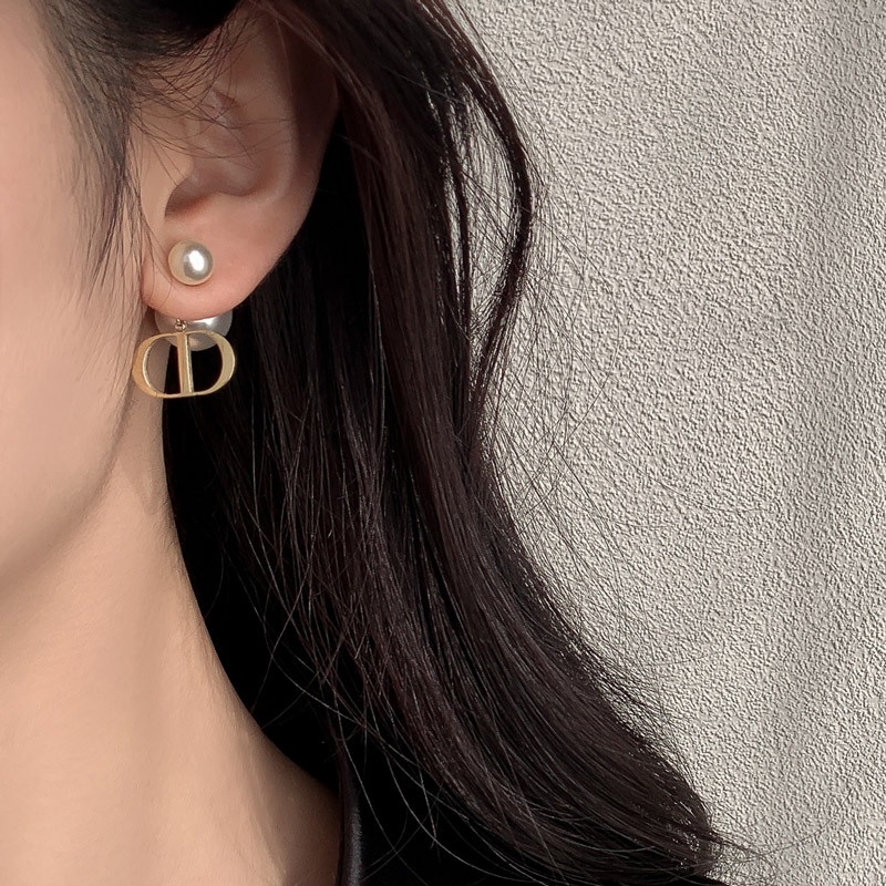 Anting Hidung Babi | Anting Mutiara | Perasaan Dingin Bahan stainless steel Kelas Atas Dengan Gaya Keren