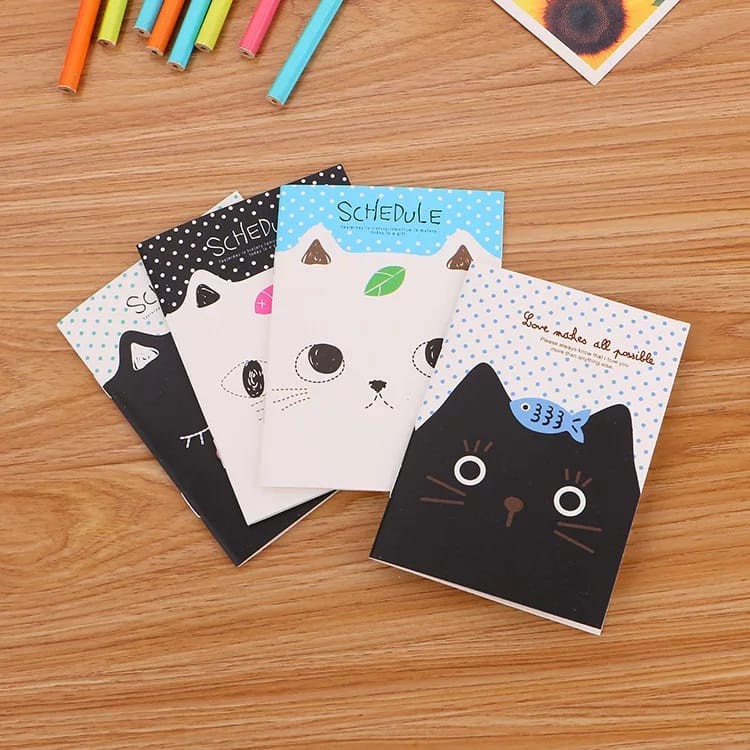 BUKU TULIS MINI SAKU SEKOLAH CATATAN ANAK TK LUCU STIKER MINI NOTEBOOK DIARY/DIARI BOOK HARGAKAWAN