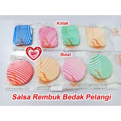 SALSA Sponge Bedak Bulat &amp; Persegi | Spons tepuk bedak spon - Warna &amp; Polos