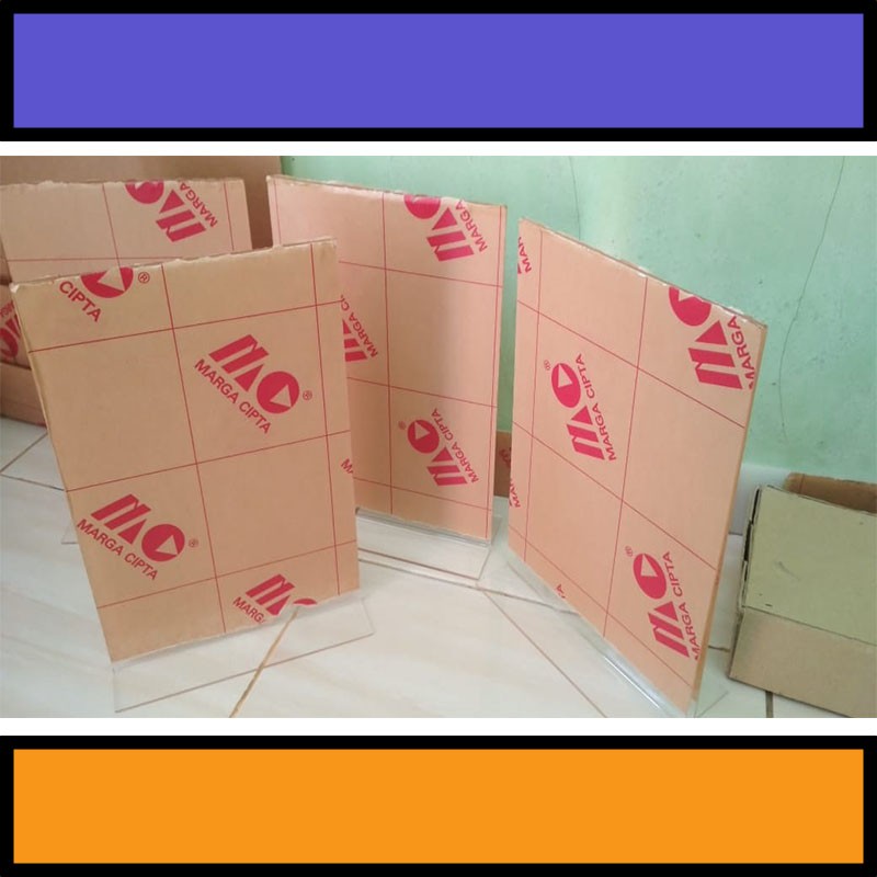 

Display Daftar Menu Bahan Acrylic Ukuran A4 Bentuk L dan T