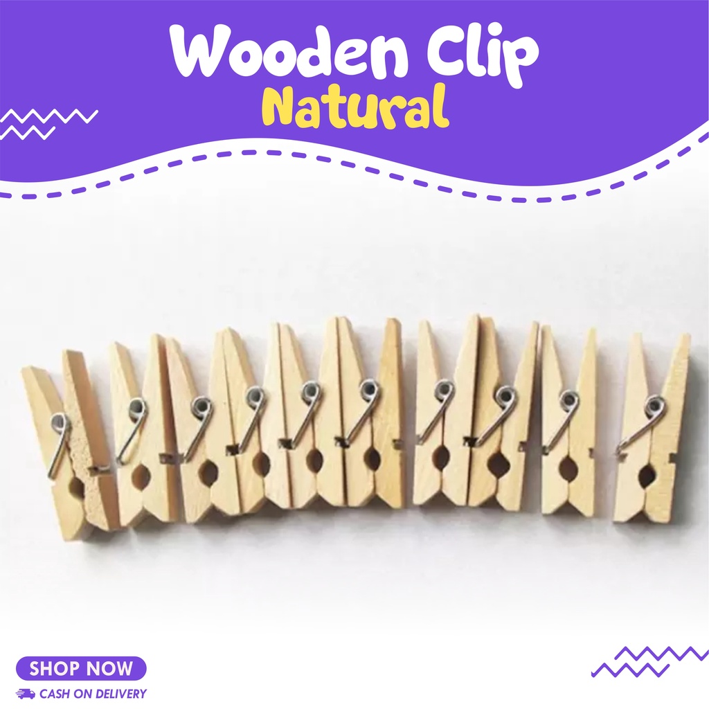 JEPITAN KAYU | WOODEN CLIP | JEPIT FOTO POLAROID | WOODEN CLIP NATURAL