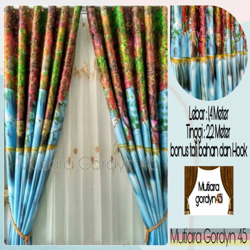 GORDEN Minimalis 3 Dimensi WATER FALL/air terjun