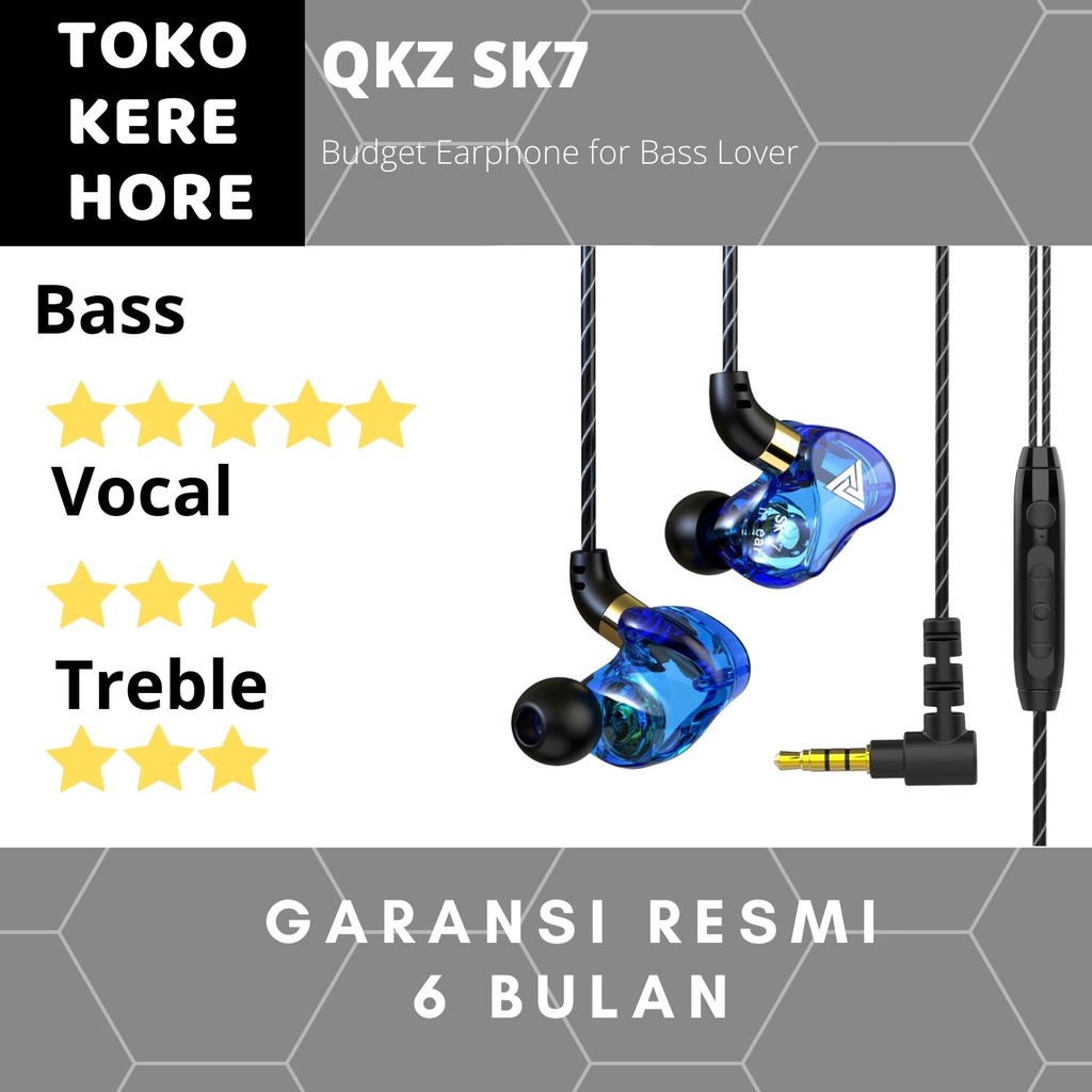 QKZ SK7 Basshead Earphone with Mic