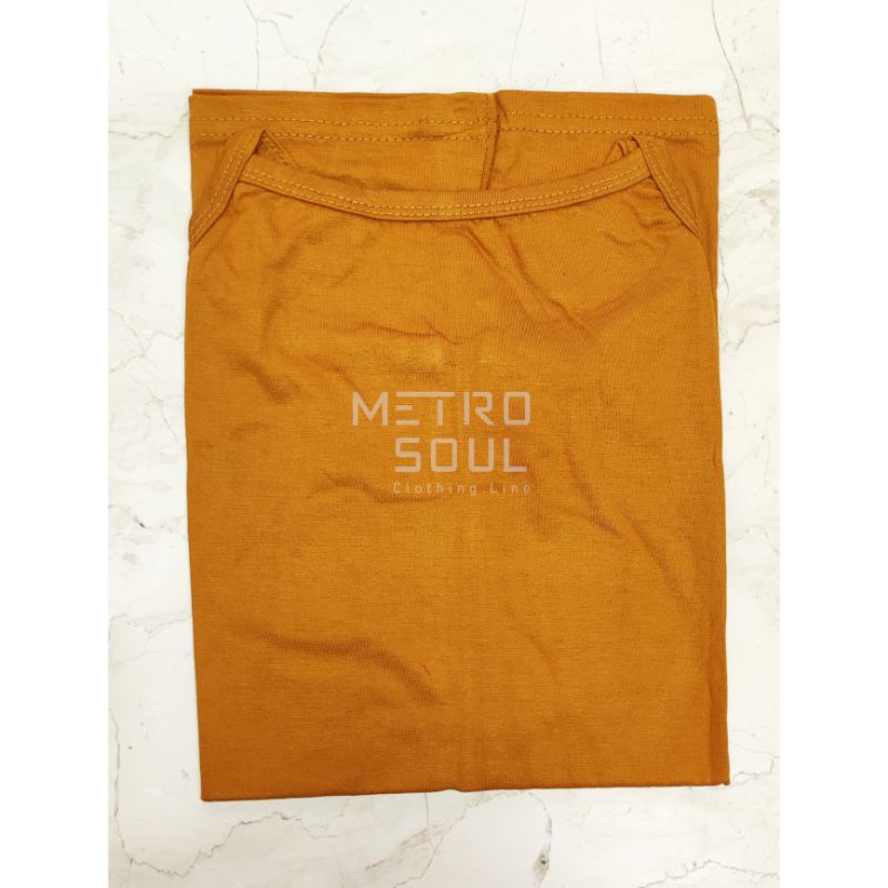 Tanktop Basic Polos Jumbo Bigsize - Standard Tali Kecil Stretch/Bisa Melar - Spandex Rayon PREMIUM-Mustard