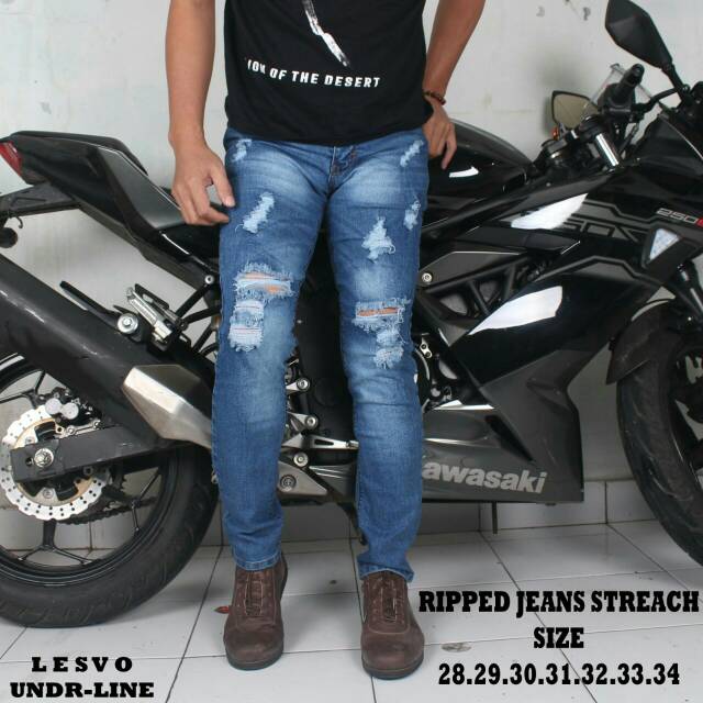 Celana jean robek distro terlaris