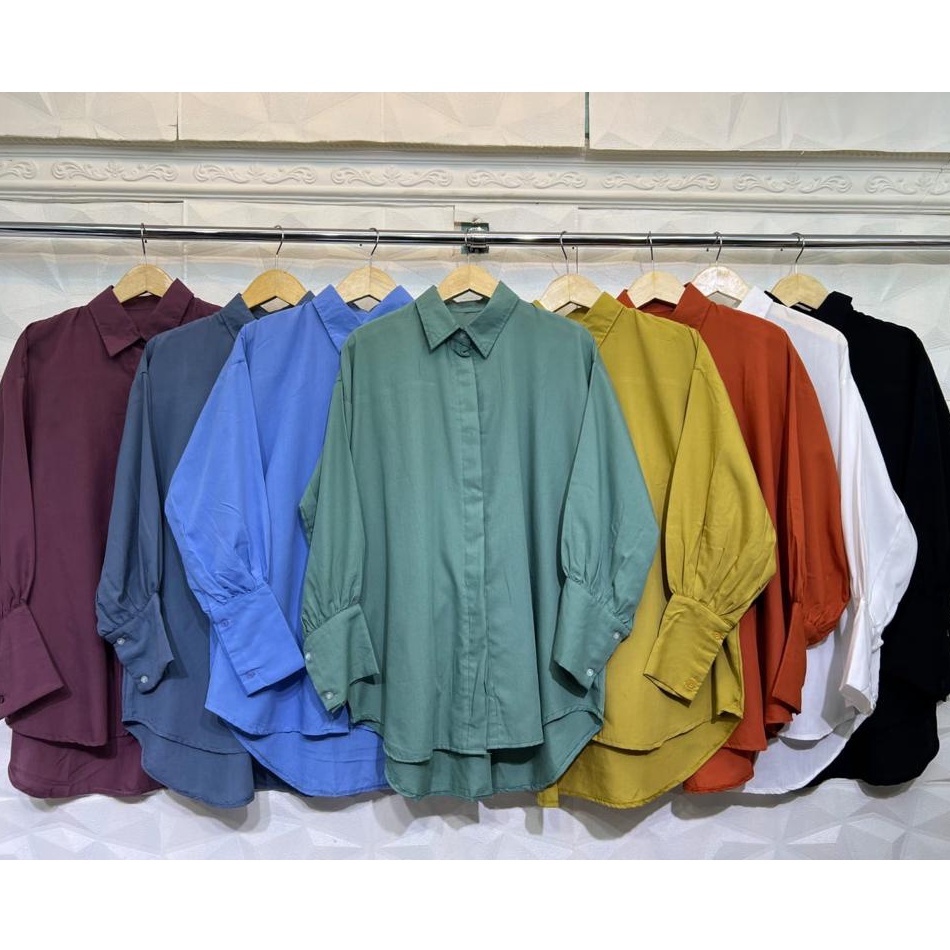 kemeja oversize/kemeja perempuan/kemeja kasual