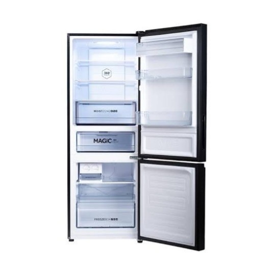 Kulkas Aqua AQR 320 RBG BK Kulkas Inverter 2 Pintu Freezer Bawah