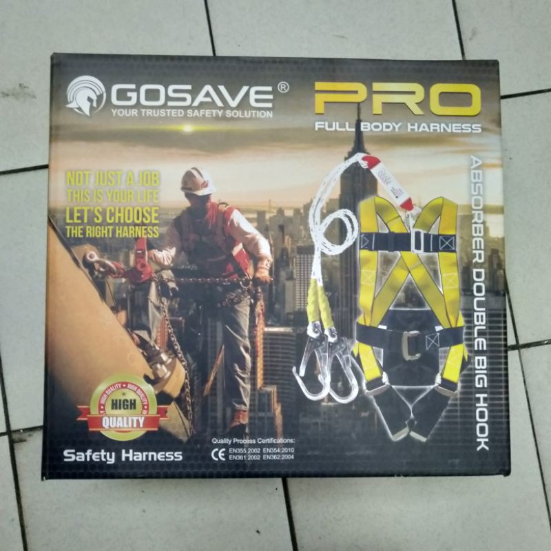 Full Body Harness Double Hook Absorber GOSAVE PRO