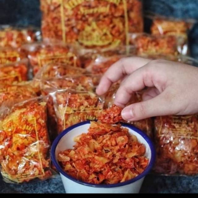 

Keripik Sibolga / Kripik Sibolga Ikan teri Sambal 1pack isi 30pcs