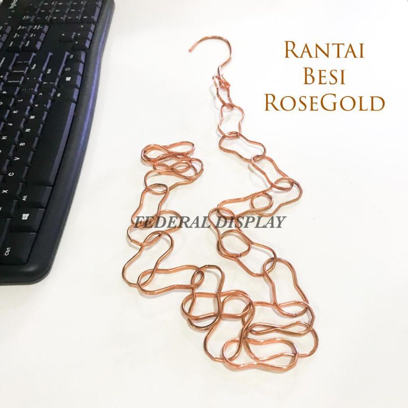 RANTAI BESI ROSE GOLD DAN GOLD  / RANTAI BESI GANTUNGAN BAJU