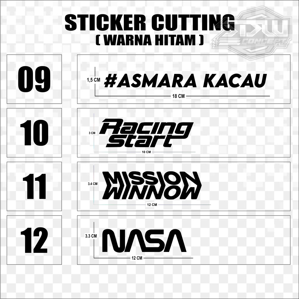 Stiker Cutting Motor Sicker Cuting satuan 1