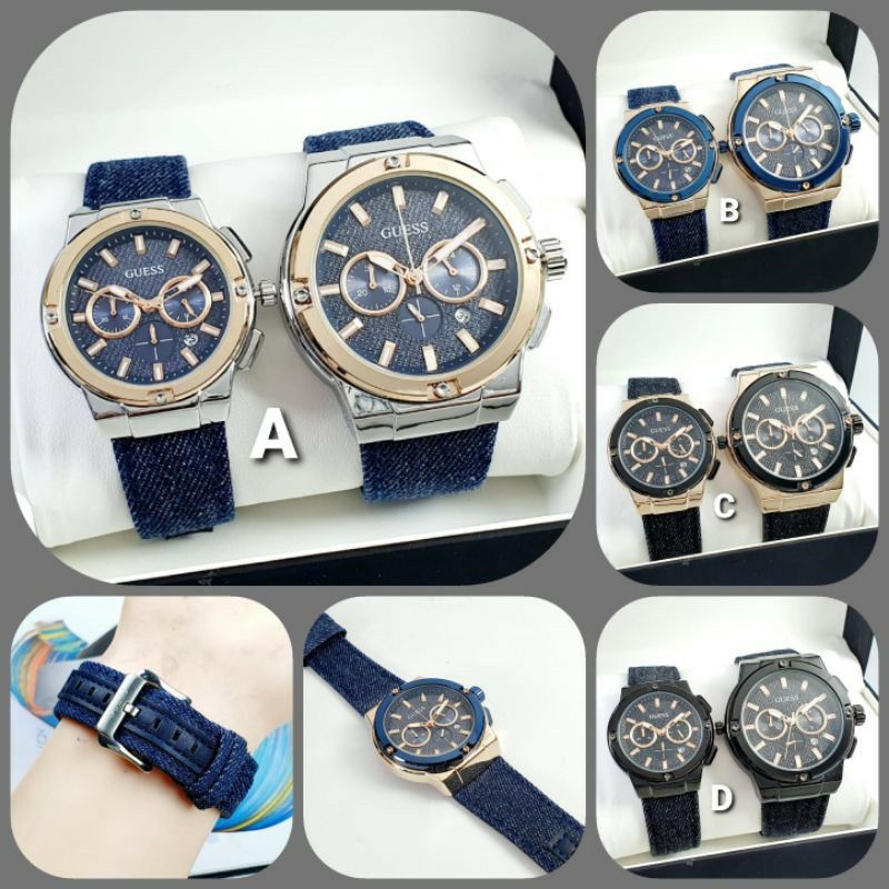 Jam Tangan  Couple Guess W1049 Chronograph Grade Ultimate Premium